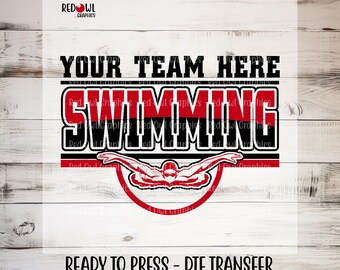 Ready To Press, Swim Transfer, Diving, Dive, Custom DTF Transfer, Heat Transfer, Swimming dtf, Diving dtf ,Direct To Film, Any Team