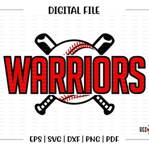 Baseball svg, Warrior Baseball svg, Warrior, Warriors, Baseball, svg, dxf, eps, png, pdf, sublimation, cut file, htv, vector, digital