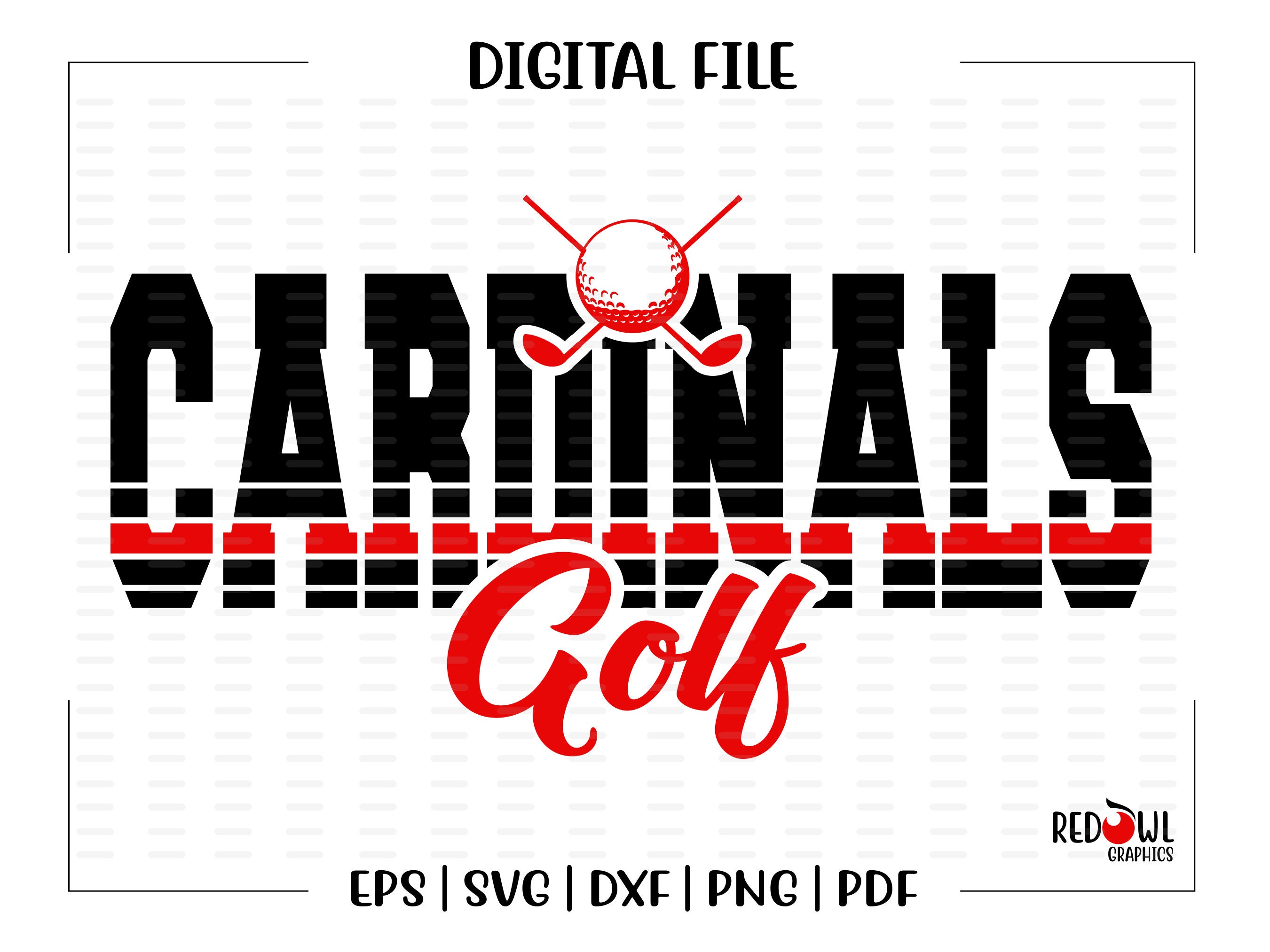 Golf Svg Cardinal Golf Svg Cardinal Cardinals Golf Svg Etsy