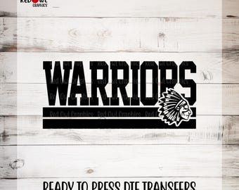 Ready To Press, Warrior, Warriors DTF, Custom DTF Transfer, Heat Transfer,DTF, Warriors Transfer, Direct To Film