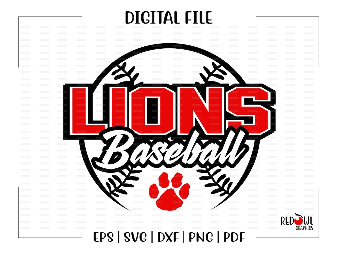 Baseball Svg, Lion Svg, Baseball, Lions Baseball, Lion, Lions, Svg, Dxf, Eps, Png, Pdf
