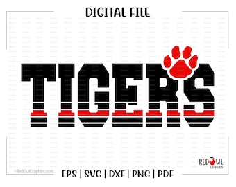 Tiger svg, Tigers svg, Tiger, Tigers, Team, Clipart, Mascot, School, svg, dxf, eps, png, pdf, sublimation, cut file, htv, vector, digital
