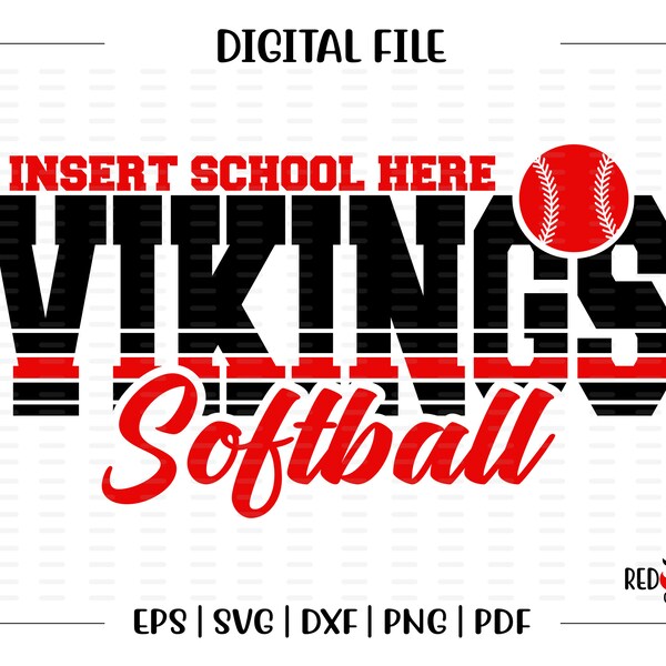SVG de sóftbol vikingo, SVG de sóftbol, vikingo, vikingos, sóftbol, diseño, SVG, DXF, EPS, PNG, PDF, sublimación, archivo de corte, vinilo textil, vector, digital