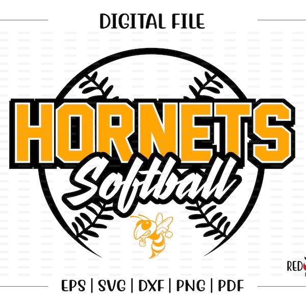 Softball svg, Hornet Softball svg, Hornet, Hornets, Softball, svg, dxf, eps, png, pdf, sublimation, cut file, htv, vector, digital