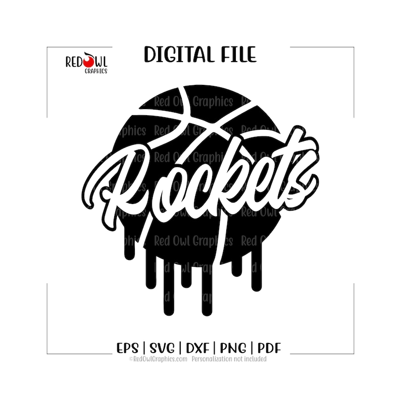 Basketball svg, Rocket Basketball, Rocket, Rockets, Basketball, svg, dxf, eps, png, pdf, sublimation, cut file, htv, vector, digital,clipart image 1