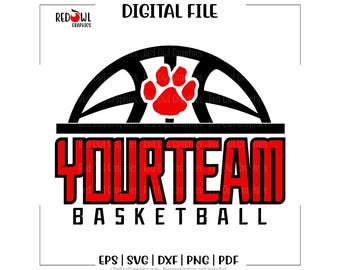 Custom, Personalized, Basketball svg, Basketball, Team, Mascot, svg, dxf, eps, png, pdf, sublimation
