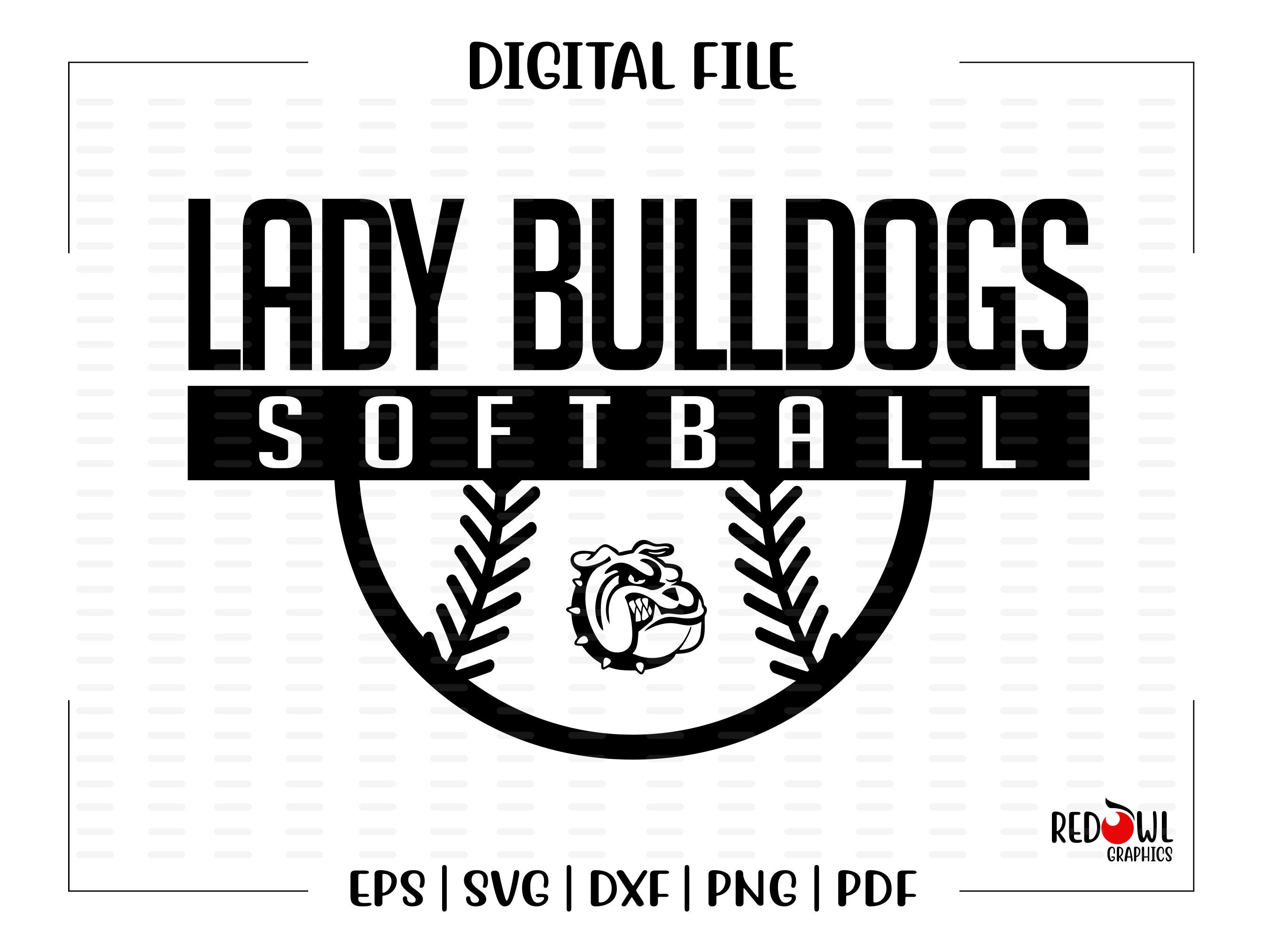 Softball Svg Lady Bulldog Softball Svg Lady Bulldog Etsy Australia