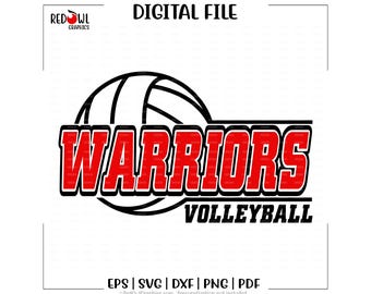 Volleyball svg, Warrior Volleyball svg, Warrior, Warriors, Volleyball, svg, dxf, eps, png, pdf, sublimation, cut file, htv, vector, digital