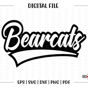 Bearcat svg, Bearcats svg, Bearcat, Bearcats, clipart, Team, Mascot, School, svg, dxf, eps, png, pdf, sublimation, cut file, htv, design
