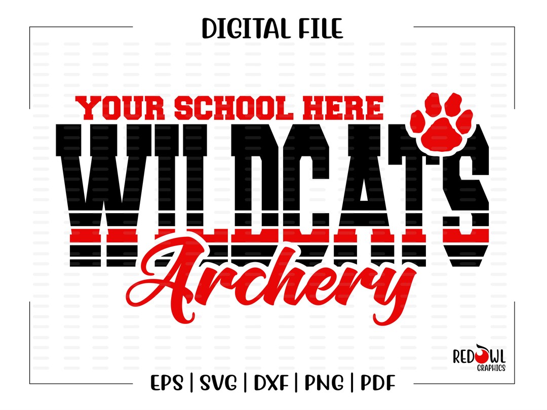 Archery Svg Wildcat Archery Wildcat Wildcats Archery Svg Etsy