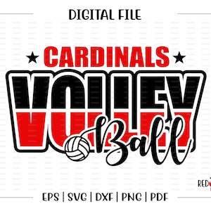 Volleyball svg, Cardinal Volleyball svg, Cardinal, Cardinals, Volleyball,svg,dxf, eps, png, pdf, sublimation, cut file, htv, vector, digital