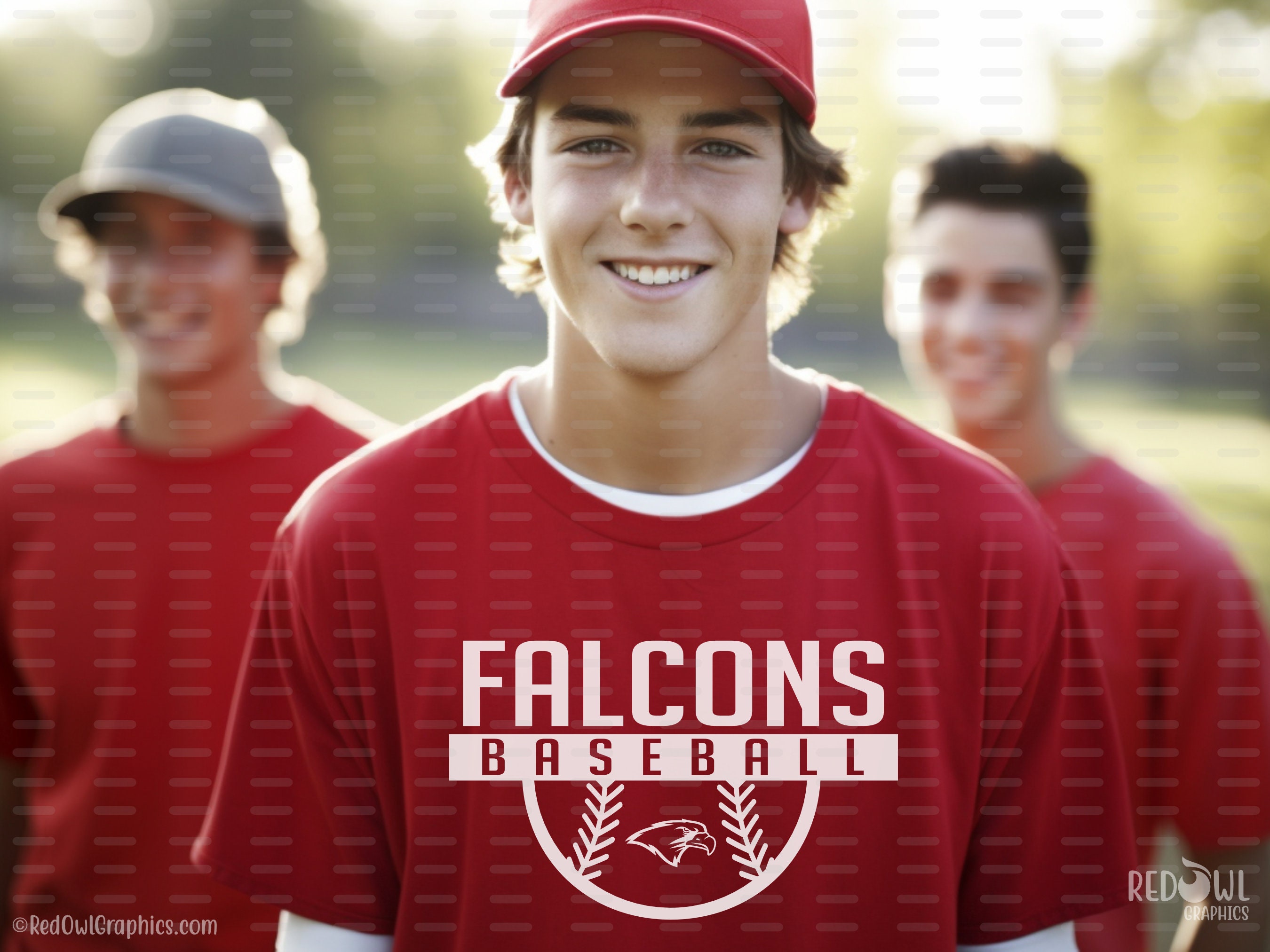 RedOwlGraphics Baseball Shirt, Falcon Shirt, Falcon, Baseball, T-Shirt, Sweatshirt, Hoodie, Hooded, Crewneck, Baseball Sweatshirt, Mom, Dad, Coach