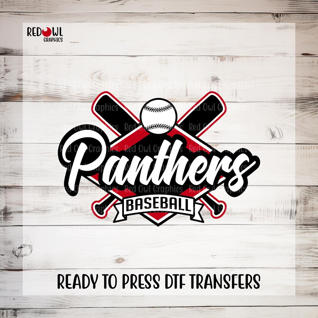 Ready to Press, Panther, Baseball, Softball, Panthers, Paw, Custom DTF ...