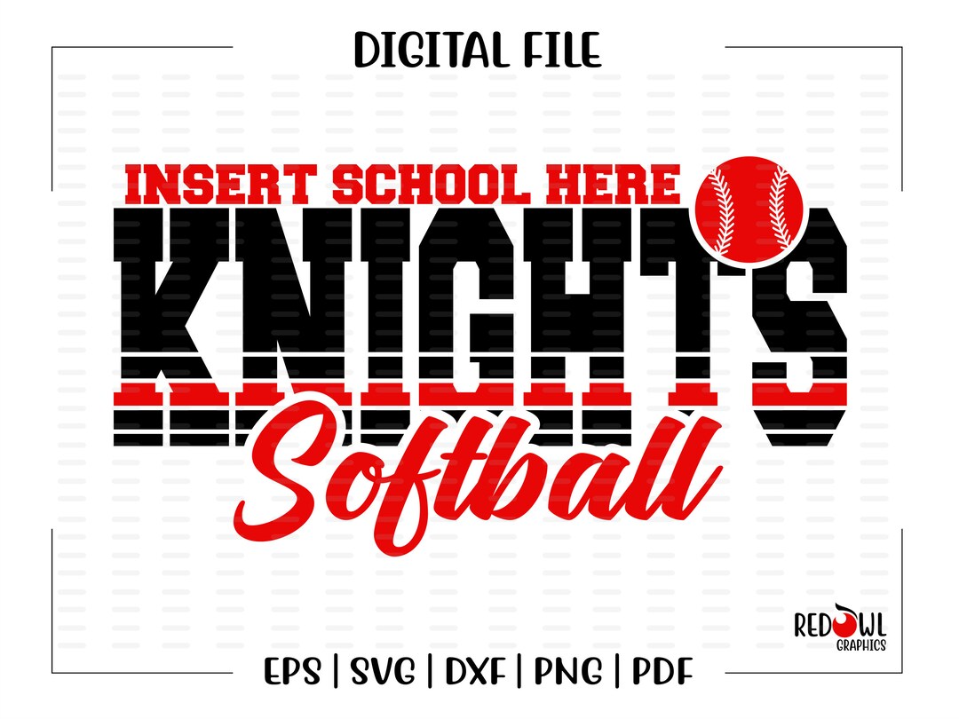 Softball Svg, Knight Softball, Knights, Knight, Softball, Svg, Dxf, Eps