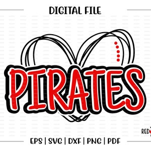 Pirate svg, Pirate, Pirates svg, Pirates, Mascot, Heart,love, svg, dxf, eps, png, pdf, sublimation, cut file, htv, vector, digital, clipart