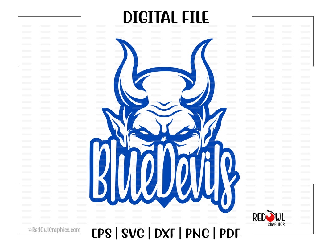 Blue Devil Svg, Devils Svg, Blue Devil, Blue Devils, Devil, Svg, Dxf