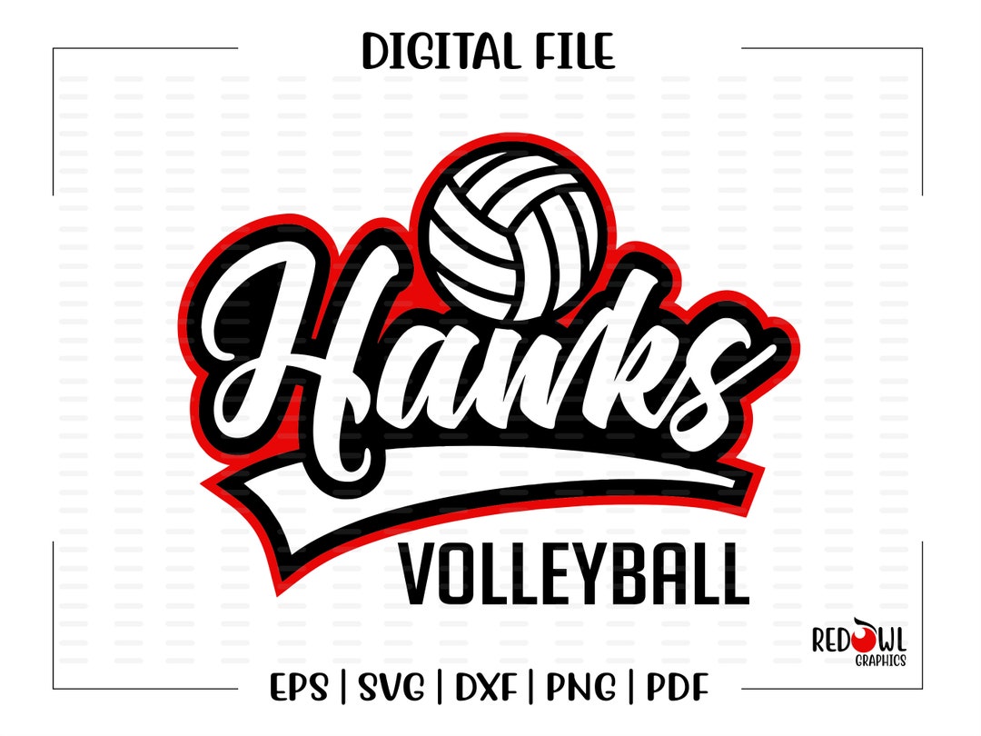 Volleyball Svg, Hawks Volleyball Svg, Hawk, Hawks, Volleyball, Svg, Dxf