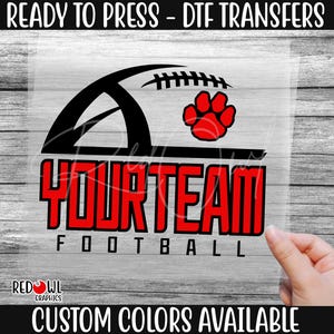 Ready To Press, Football Transfer, Custom DTF Transfer, Heat Transfer, Football dtf, Football,Direct To Film, Any Team