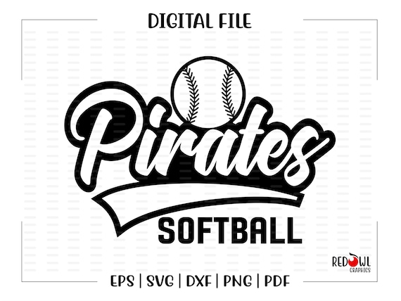 Softball Svg Pirate Softball Svg Pirate Pirates Softball | Etsy
