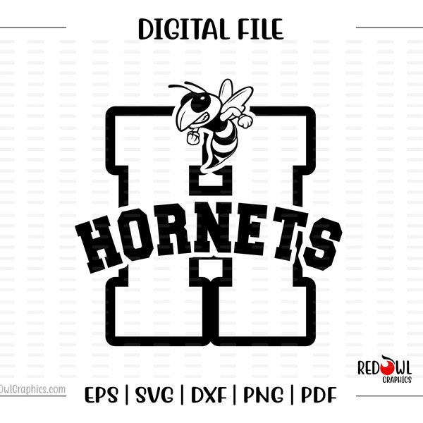 Hornet svg, Hornets svg, Hornet, Hornet, Mascot, School, svg, dxf, eps, png, pdf, sublimation, cut file, htv, vector, digital