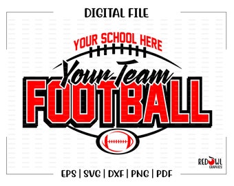 Custom, Personalized, Football svg, Football, School, Team, Mascot, svg, dxf, eps, png, pdf, sublimation