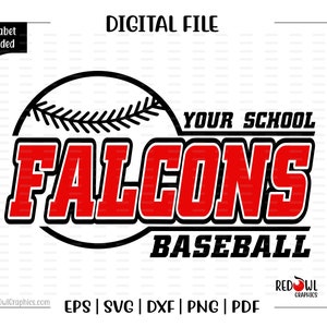 Baseball svg, Falcon Baseball svg, Falcon, Falcons, Baseball, svg, dxf, eps, png, pdf, sublimation, cut file, htv, vector, digital