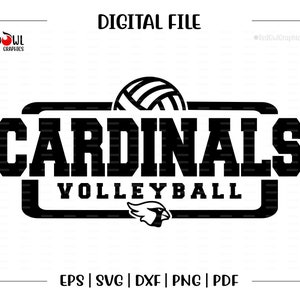 Volleyball svg, Cardinal Volleyball svg, Cardinal, Cardinals, Volleyball,svg,dxf, eps, png, pdf, sublimation, cut file, htv, vector, digital