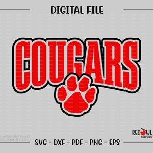 Cougar Svg, Cougars Svg, Cougar, Cougars, Clipart, Mascot, School, Svg