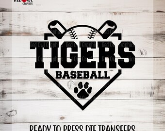 Ready To Press, Tigers, Baseball, Tigers DTF, Softball, Custom DTF Transfer, Heat Transfer,DTF, Tigers Transfer, Direct To Film