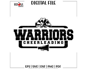 Cheerleader svg, Cheer svg, Warrior, Warriors, Cheer, Cheerleading, svg, dxf, eps, png, pdf, sublimation, cut file, htv, vector, digital