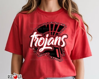 Trojan Shirt, Trojan T-Shirt, Leopard, Trojans, T-Shirt, Sweatshirt, Hoodie, Hooded, Crewneck, Teacher, Sister, Brother, Mom, Dad, Coach
