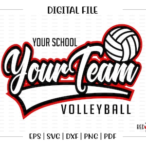 Custom, Personalized, Volleyball svg, Volleyball, Team, Mascot, svg, dxf, eps, png, pdf, sublimation