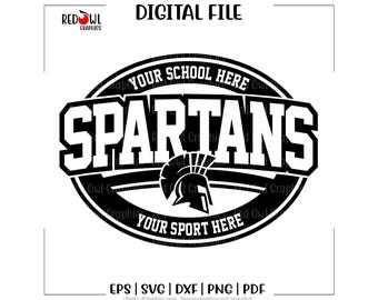 SpartanS svg, Spartan svg, Team Mascot, School, Teacher, Coach, Mom, Dad, svg,dxf, eps, png, pdf, sublimation, cut file, htv, design
