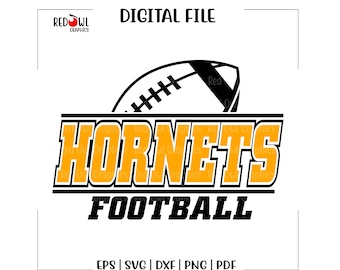Football svg, Hornet Football svg, Hornet, Hornets, Football, svg, dxf, eps, png, pdf, sublimation, cut file, htv, vector, digital