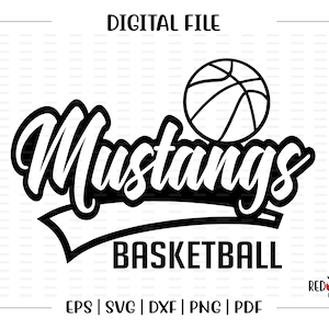 Mustang Basketball svg, Basketball svg, Mustang, Mustangs, Basketball, Clipart, Design, svg, dxf, eps, png, pdf, sublimation, cut file, htv