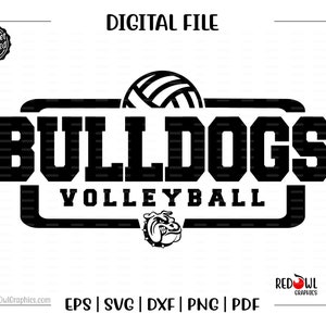 Volleyball svg, Bulldog Volleyball svg, Bulldog, Bulldogs, Volleyball, svg, dxf, eps, png, pdf, sublimation, cut file, htv