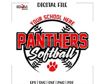 Softball svg, Panther Softball svg, Panther, Panthers, Softball, svg, dxf, eps, png, pdf, sublimation, cut Datei, htv, Vektor, digital