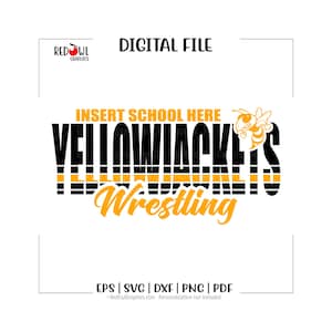 Wrestling svg, yellowjackets, yellowjacket, yellow, jacket, wrestling, svg, dxf, eps, png, pdf,sublimation, cut file, htv, vector, digital