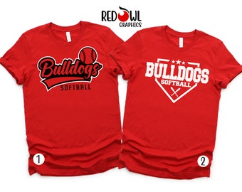 Softball shirt, Bulldog Shirt, Bulldog, Softball, T-Shirt, Sweatshirt, Hoodie, Hooded, Crewneck, Softball Sweatshirt, Mom, Dad, Coach