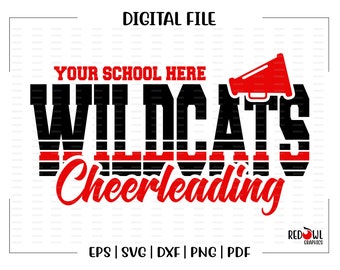 Arquivo SVG para líder de torcida, Líder de torcida Wildcat, Wildcat, Wildcats, Torcida, Líder de torcida, Líder de torcida, SVG, DXF, EPS, PNG, PDF, sublimação, arquivo de corte