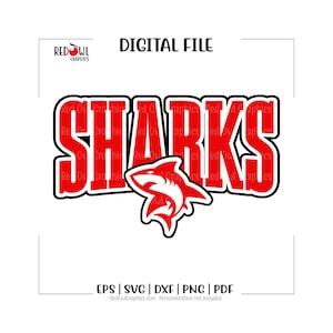 Haie svg, Haie png, Team Maskottchen, Lehrer, svg, dxf, eps, png, pdf, Sublimation, Clipart, Htv, Design, Vektor, digital, Mama, Papa, Trainer