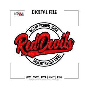 Red Devil svg, Devils svg, Red Devil, Red Devils, Devil, svg, dxf, eps, png, pdf, sublimation, cut file, htv, vector, digital