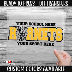 Ready To Press, Hornets, Hornets DTF, Custom DTF Transfer, Heat Transfer, dtf, Hornets Transfer, Direct To Film