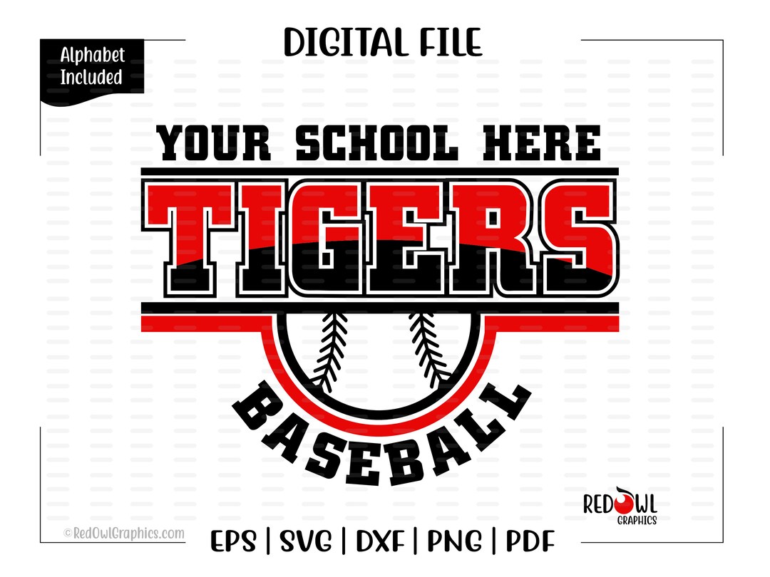 Baseball Svg, Tiger Baseball Svg, Tiger, Tigers, Baseball, Svg, Dxf