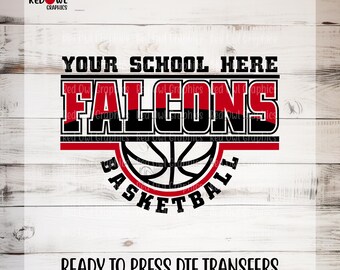 Ready To Press, Falcons Basketball, Falcons DTF, Basketball DTF,  Custom DTF Transfer, Heat Transfer, dtf, Falcons Transfer, Direct To Film