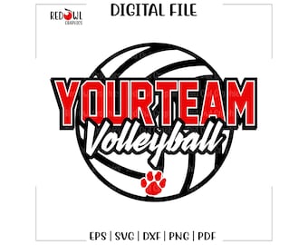 Custom, Personalized, Volleyball svg, Volleyball, School, Team, Mascot, svg, dxf, eps, png, pdf, sublimation