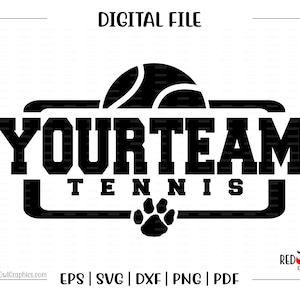 Custom, Personalized, Tennis svg, Tennis, School, Team, Mascot, svg, dxf, eps, png, pdf, sublimation