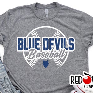 Baseball shirt, Blue Devil Shirt, Blue Devils, Baseball, T-Shirt, Sweatshirt, Hoodie, Hooded, Crewneck, Baseball Sweatshirt, Mom, Dad, Coach