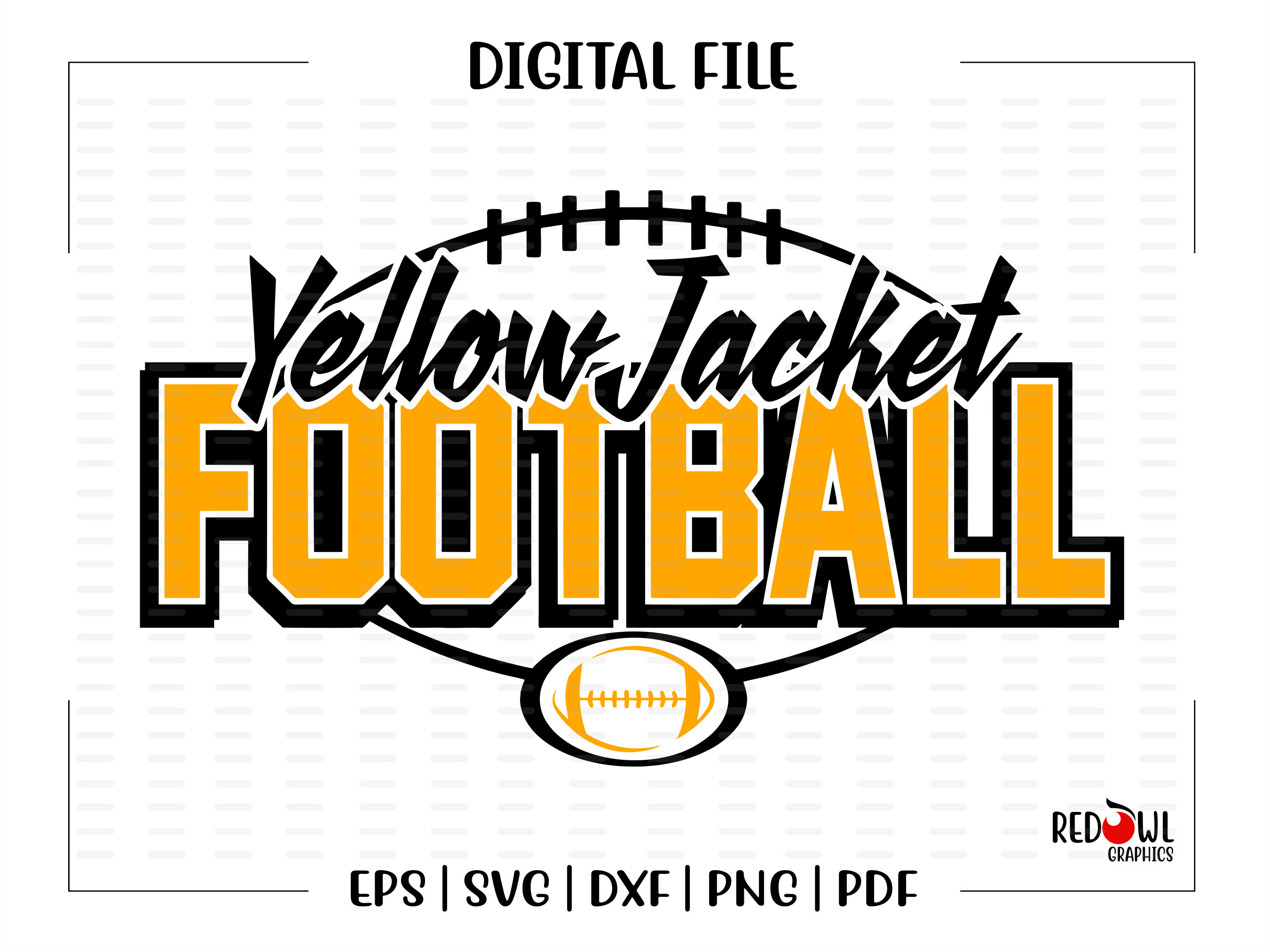 Yellow Jacket Football Svg Yellowjacket Football Svg Yellow Etsy