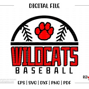 Baseball svg, Wildcat Baseball svg, Wildcat, Wildcats, Baseball, svg, dxf, eps, png, pdf, sublimation, cut file, htv, vector, digital